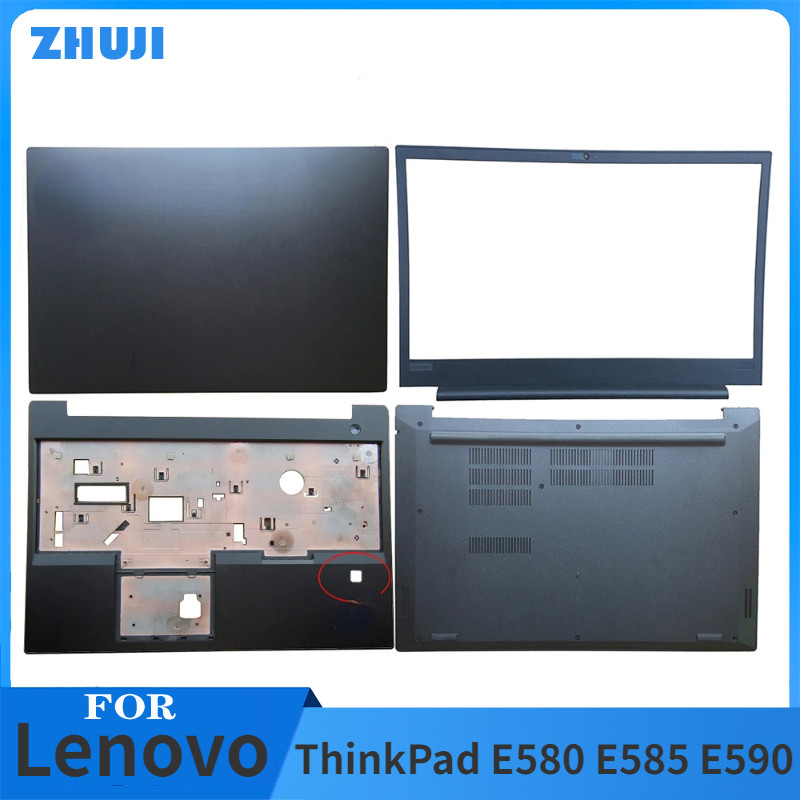 ใหม่สําหรับlenovo ThinkPad E580 E585 E590 E595 LCDด้านบน/Bezel Cover Palmrest Upper Case/ด้านล่างฐาน