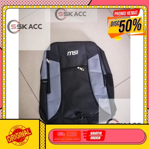 Laptop Backpack / School Office Backpack 3 Zippers MSI Brand WHOLESALE-COMPUTER