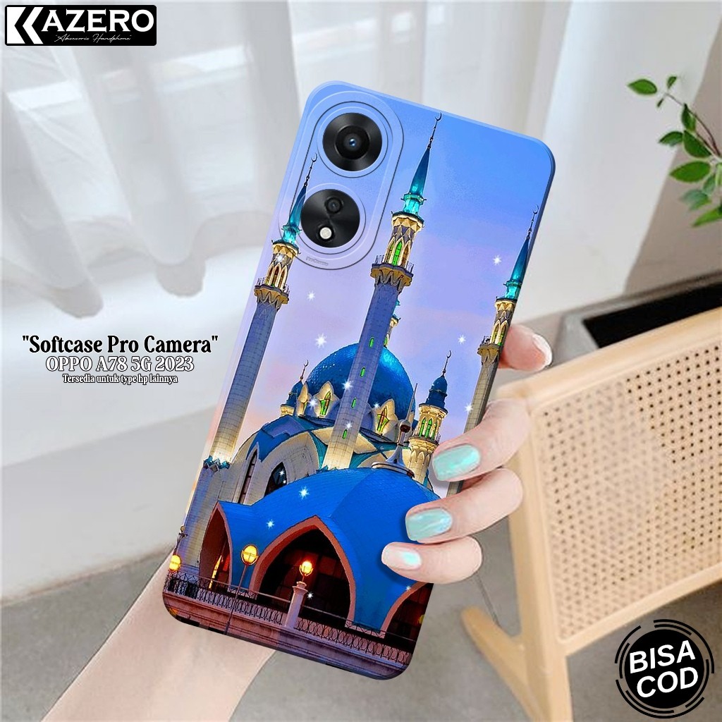 HP OPPO A78 5G เคสโทรศัพท์แฟชั่นล่าสุดกรณีมัสยิด Softcase OPPO A78 5G ซิลิโคน Pro ปลอกกล้อง OPPO A78