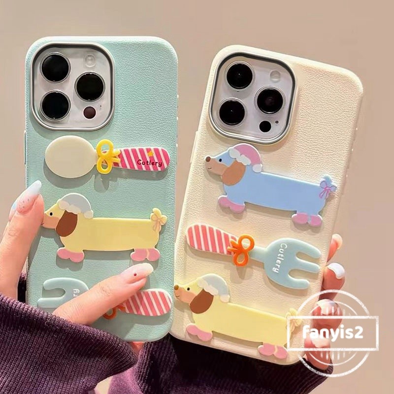 สําหรับ OPPO Reno 10 12F 12Pro 11F 11Pro 5 5F 4F 8 ปลอกการ์ตูนลูกสุนัขสติกเกอร์ Retro หรูหราหนังกันกระแทกปกอ่อน
