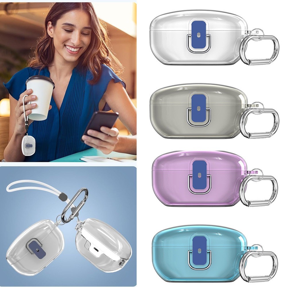 เคสใสสําหรับ Sony WF 1000XM5 (2023), TPU เปลือกแข็งป้องกันสําหรับ Sony WF-1000XM5 กรณีล็อคที่ปลอดภัย