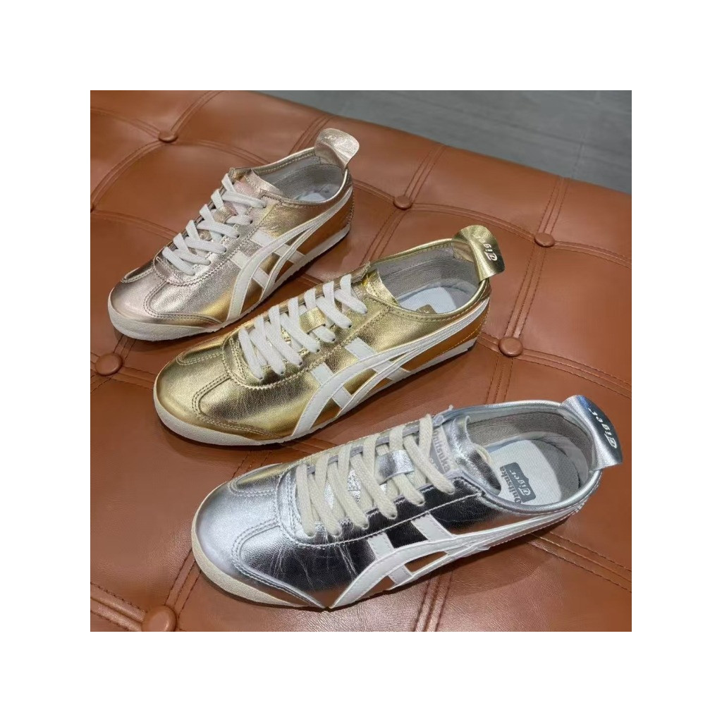 💯ของแท้จากแบรนด์💯& Onitsuka Tiger Mexico 66 &รองเท้าสั่นสะเทือนที่สะดวกสบายรองเท้าสันทนาการชายและหญิงกีฬากลางแจ้ง🌸