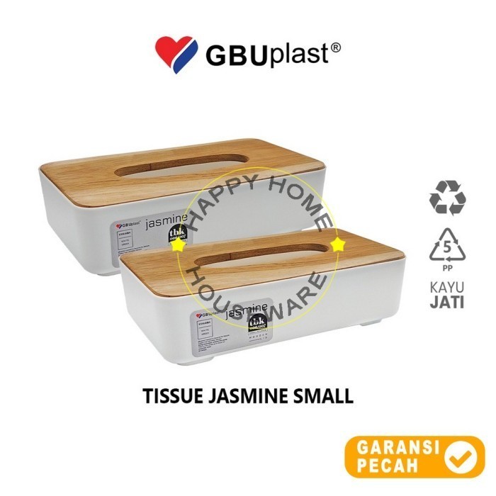 GBUplast JASMINE กล่องขนาดใหญ่ ตู้กระดาษทิชชู่ ฝาปิดไม้หรูหรา ที่ใส่ทิชชู่