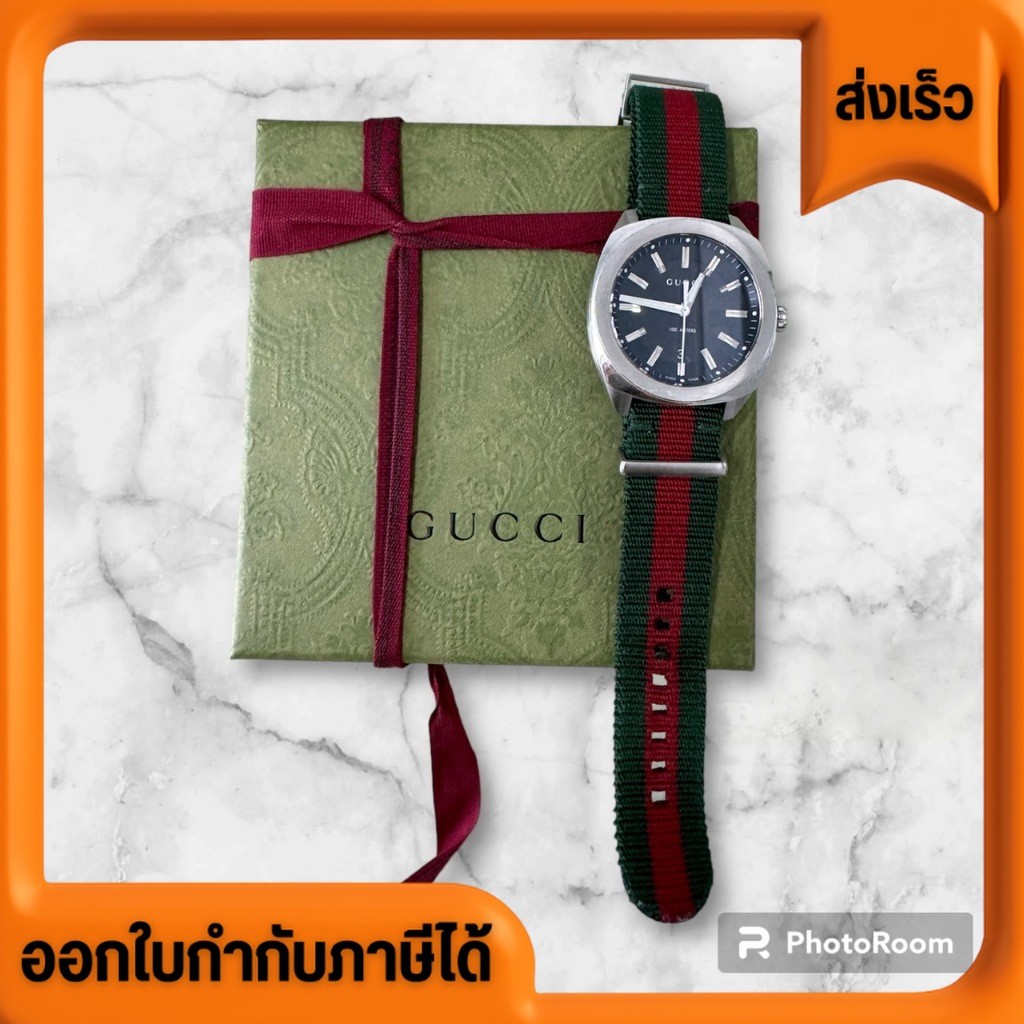 นาฬิกา Gucci Second hand unisex อุปกรณ์ครบ ของที่ร้านเอง ขนาดหน้าปัด 40 MM