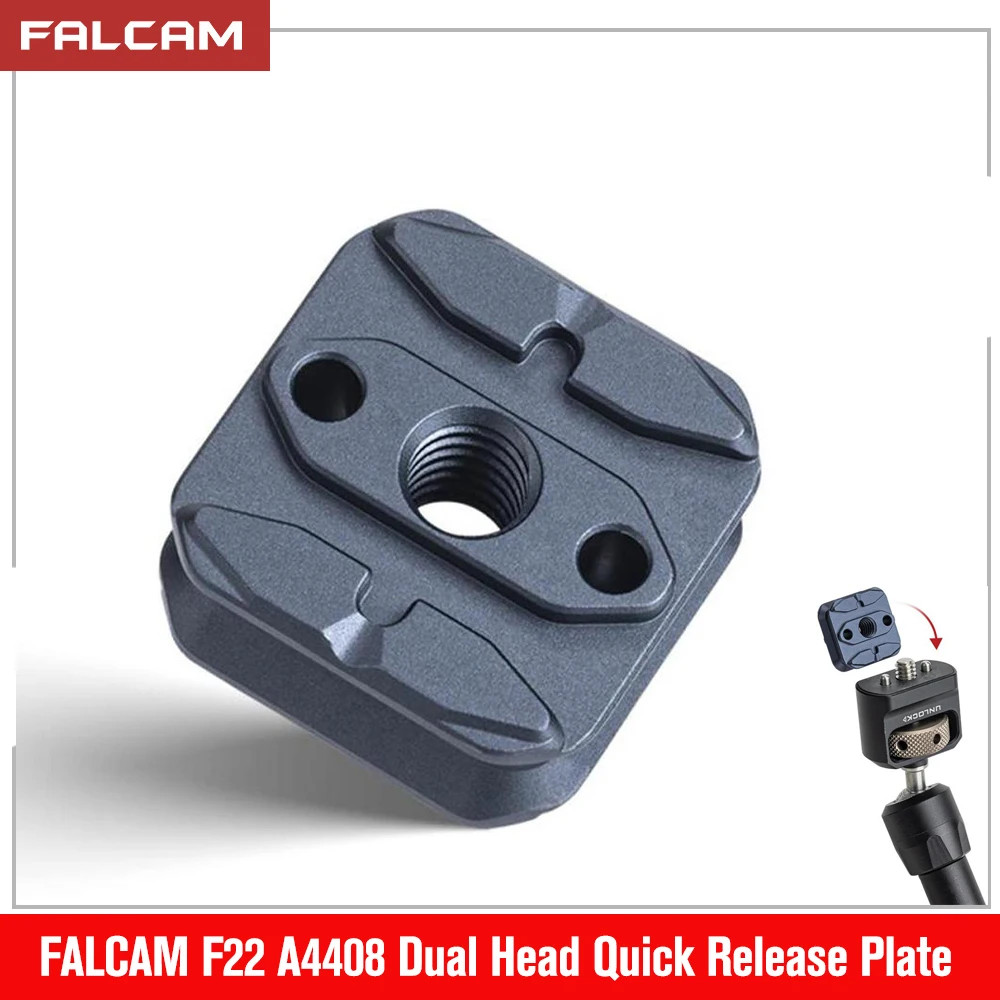 FALCAM F22A4408 Dual Head Quick Release Plate สําหรับกรงกล้องขยายไมโครโฟนแสง Magic Arm