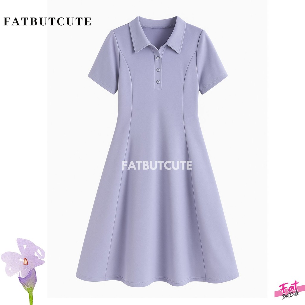 [มีอก40-52นิ้ว] 👗 เดรสโปโลคอปก สไตล์มินิมอล สวยเรียบแต่ดูแพง 👗 ผ้าดีค่ะ รหัส za1524210199