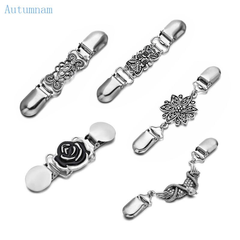 AUTU Retro Cardigan Clip Sweater Clip Women Filigree Cinch Back of Dresses Shawl Clip