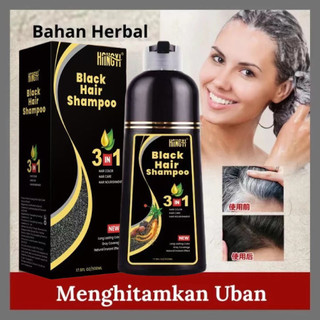 [ORIGINAL 500ML] Shampoo uban Sampo Penghitam Rambut Uban Shampo Penghilang Uban Shampoo Pewarna Rambut Sampo Semir Rambut Hitam Cat Rambut Zhiranmei Natural Herbal Hair Coloring Shampoo