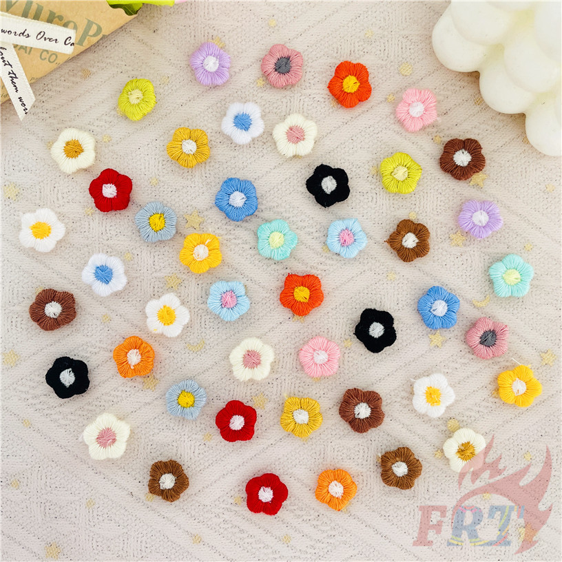 ❀ 20สี1.3เซนติเมตรมินิดอกไม้แพทช์ ❀ 1 PC DIY ผ้า Applique เย็บปักถักร้อยเย็บบนแพทช์อุปกรณ์ตกแต่ง