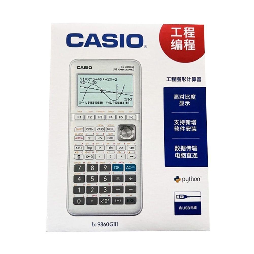 Casio fx-9860GIII Python Graphing Scientific Calculator (White)