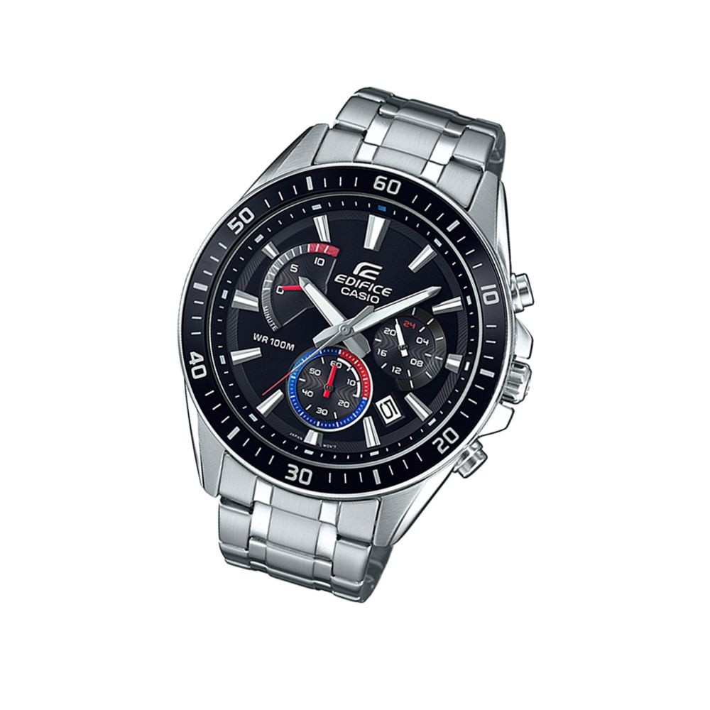 CASIO นาฬิกาข้อมือผู้ชาย EDIFICE รุ่น EFR-552D-1A3VUDF สายสเตนเลสสตีล สีดำ