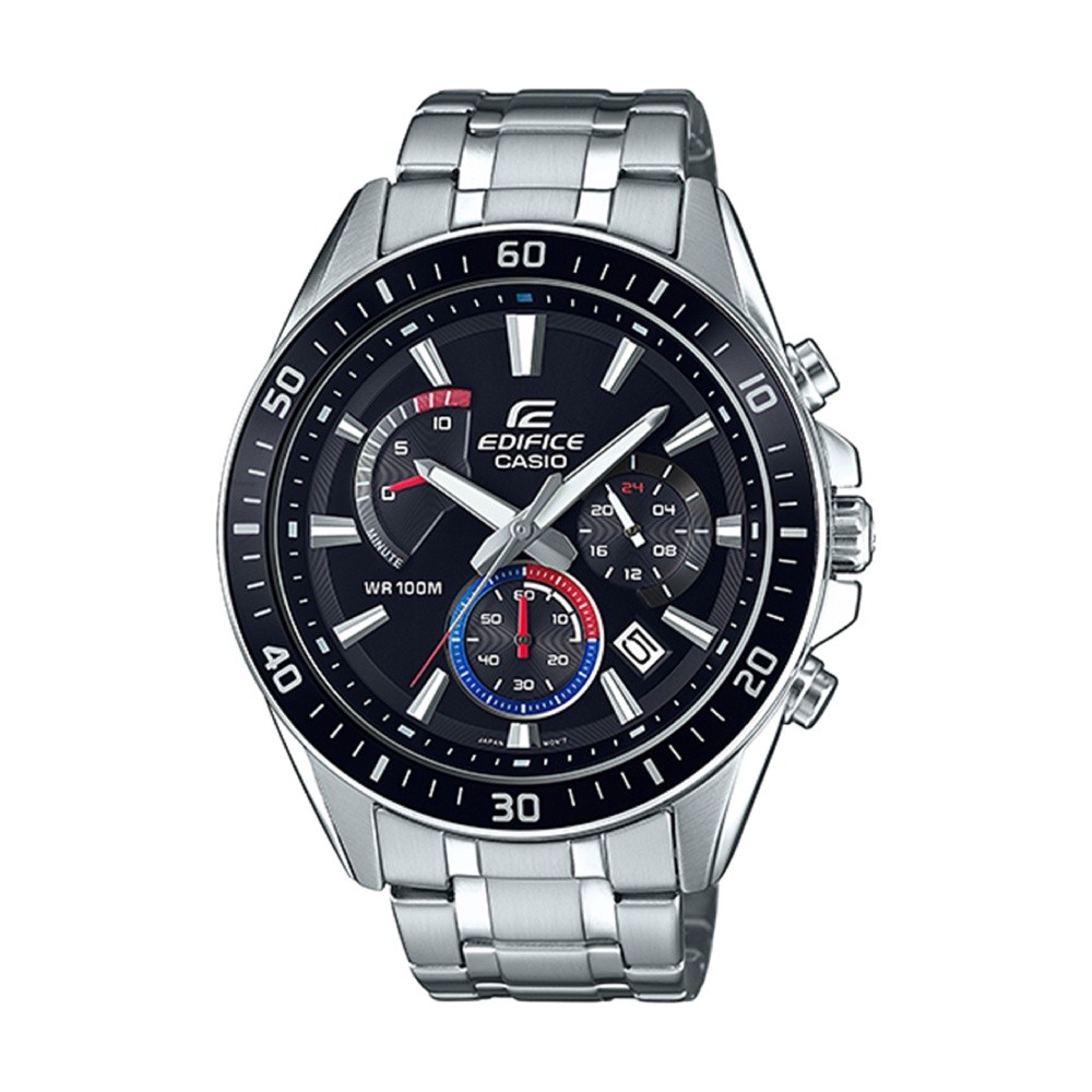 CASIO นาฬิกาข้อมือผู้ชาย EDIFICE รุ่น EFR-552D-1A3VUDF สายสเตนเลสสตีล สีดำ