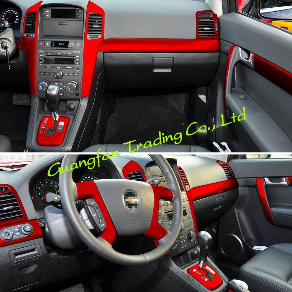 สําหรับ Chevrolet CAPTIVA 2008-2011 ภายใน Central แผงควบคุมประตูคาร์บอนไฟเบอร์สติกเกอร์ Decals จัดแต่งทรงผมรถ Accessorie