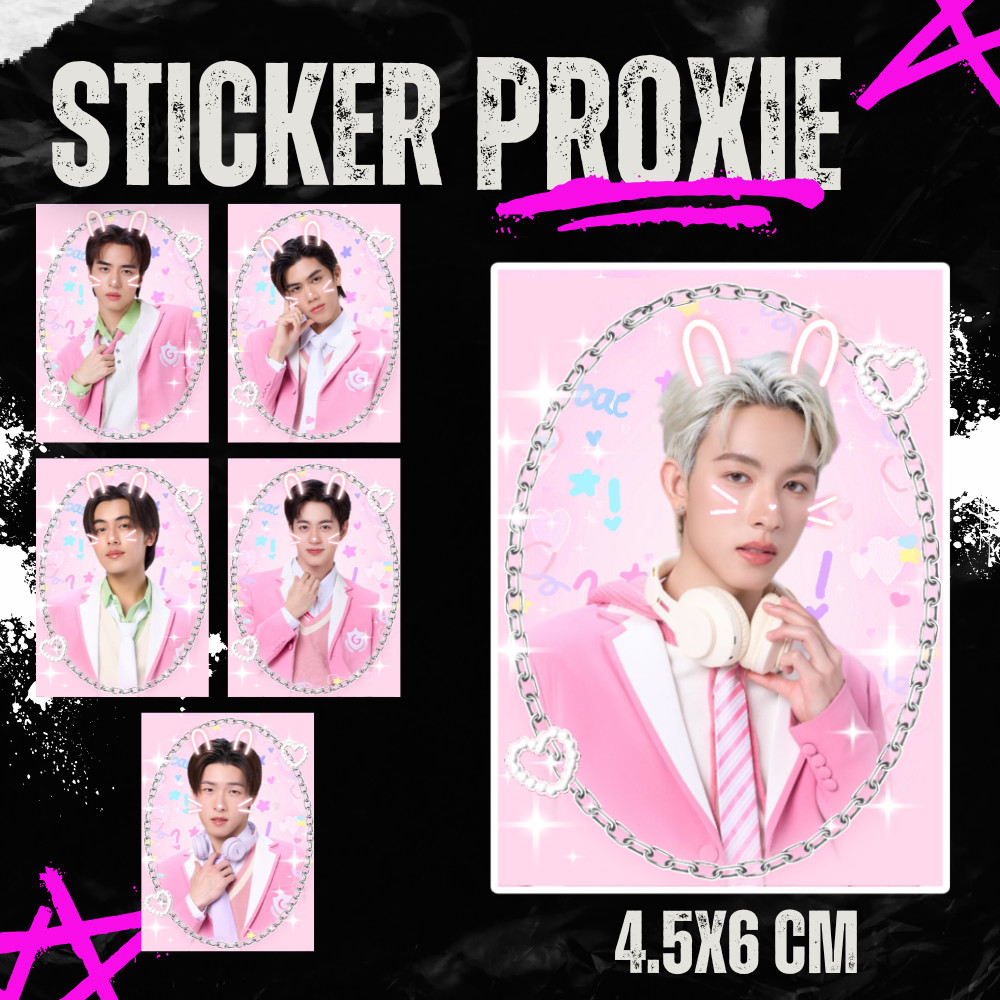 (จัดด่วน) สติ๊กเกอร์ [PROXIE x PINK]  ขนาด 4.5 x 6 cm. 32ดวง ของแถม แปะพัสดุ [มีของแถมทุกออเดอร์]