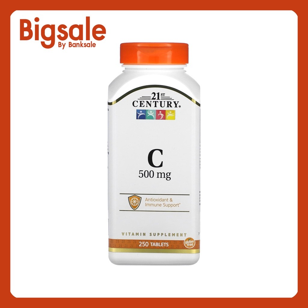 📢พร้อมส่ง 🔔  21st Century, Vitamin C, 500 mg, 250 Tablets