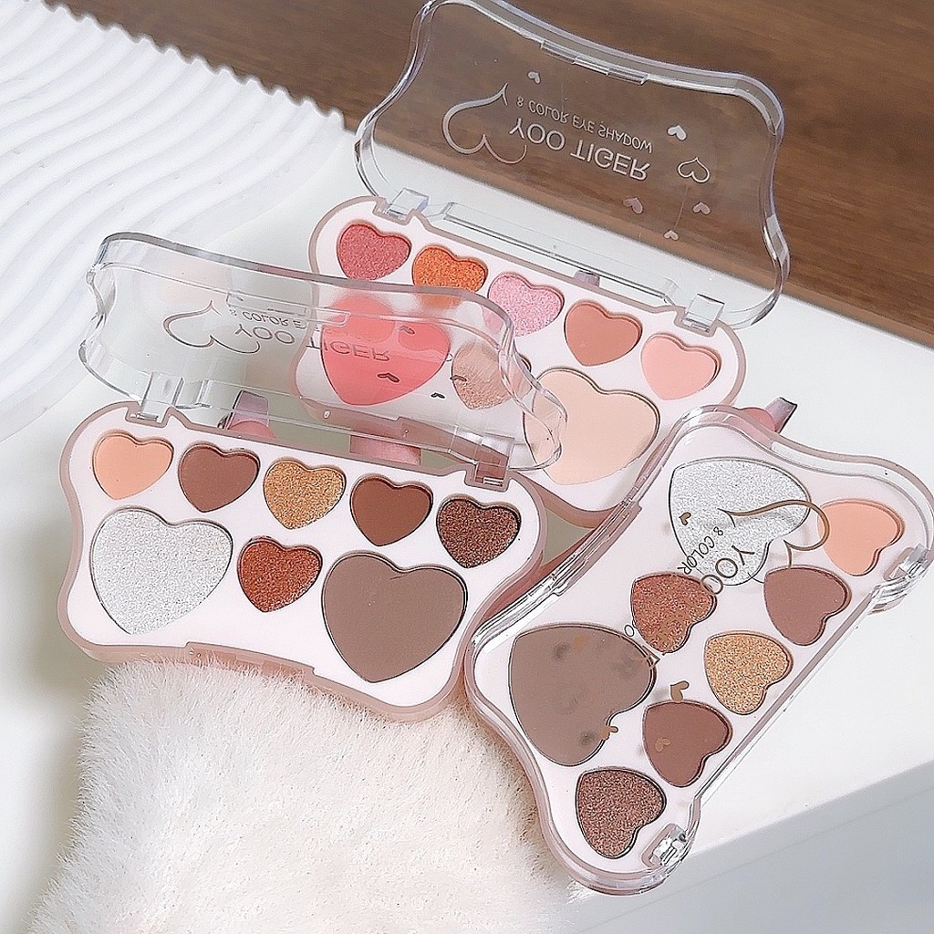 HIH-shop: อายแชโดว์ พาเลตอายแชโดว์กันน้ำ พาเลทอายแชโดว์ 8สี เนื้อกลิต​เตอร์​ สีสวย Y9109