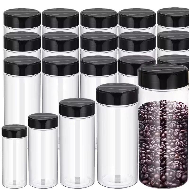100/200/300ml ขวดเครื่องปรุงรสบาร์บีคิวใส - Double Flip Cover Salt Pepper Spices Shaker