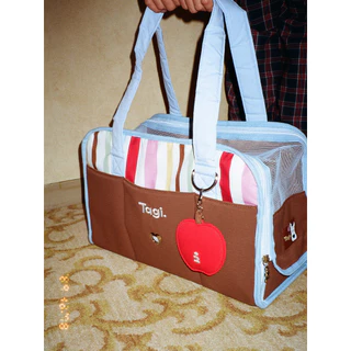 Tagi. Daily Stripe Pet Car Travel Bag กระเป๋าเดินทางในรถยนต์สําหรับสัตว์เลี้ยงลายทางทุกวัน