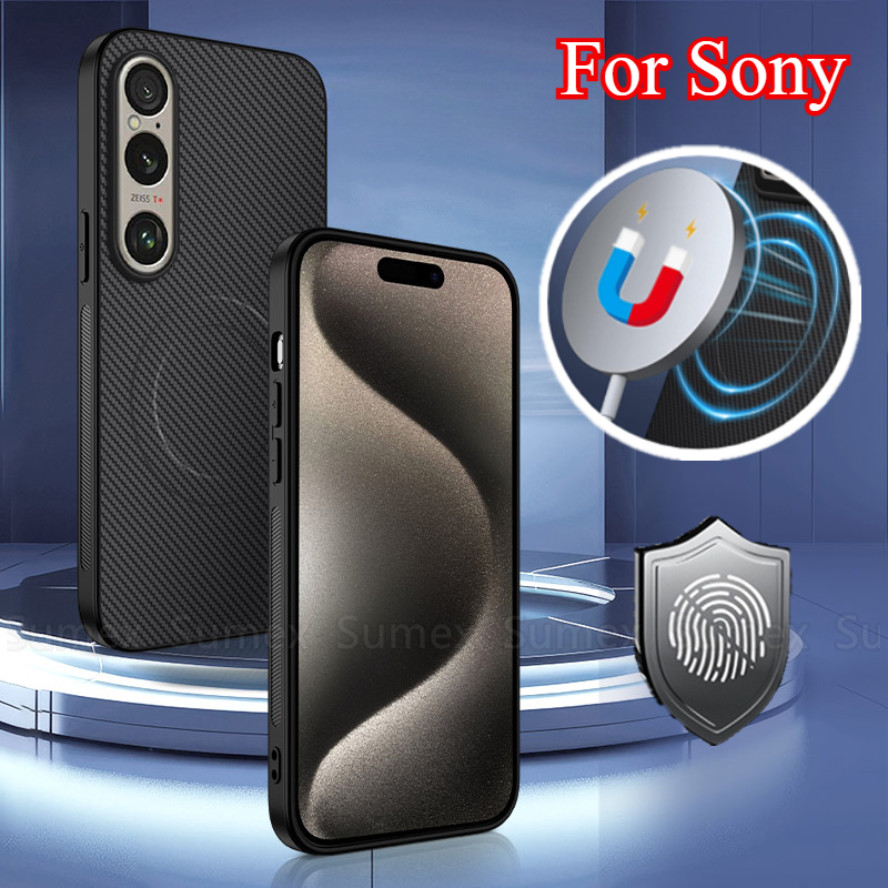 Ultra Thin คาร์บอนไฟเบอร์เคสโทรศัพท์สําหรับ SONY Xperia 1 VI Xperia1 VII 5G สมาร์ท 4G 5G กันกระแทกแม