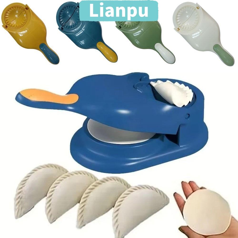 LIANPU 2 in 1 ด้ามกันลื่น เครื่องกดแป้งเกี๊ยว/แม่พิมพ์เกี๊ยว ทนทาน พกพาสะดวก คุณภาพสูง สําหรับทําแป้งเกี๊ยวในครัวเรือน