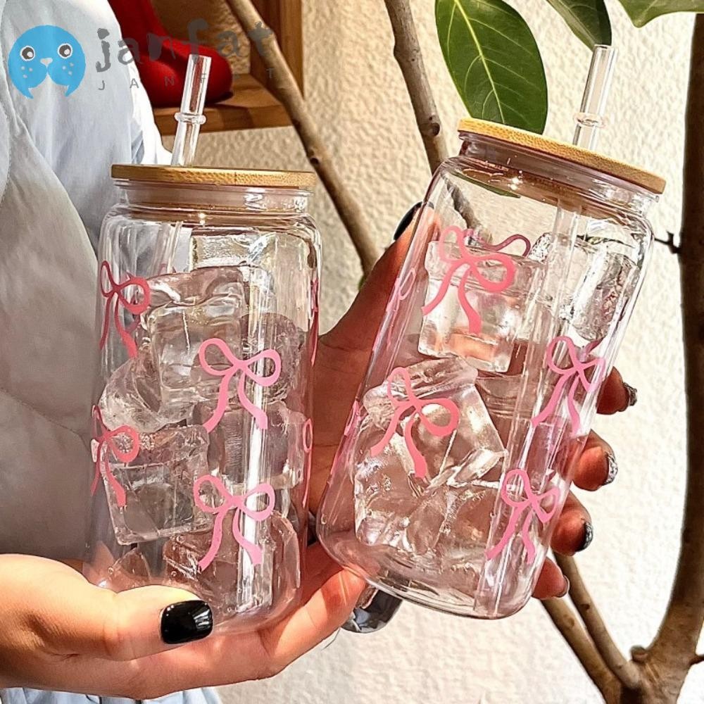 จันท์ ถ้วยชานม, ถ้วยน้ําทนความร้อนพลาสติก, ความจุขนาดใหญ่ที่เรียบง่ายพร้อมฝาปิดและหลอดถ้วยกาแฟขนาด 500 มล. สําหรับนักเรียน