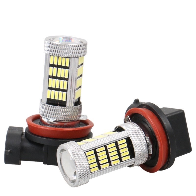 FS NEW หลอดไฟตัดหมอก 2835 92SMD ไฟหน้า(1คู่) LED สําหรับรถยนต์/มอไซค์ (H16)H11 HB4/9006 H4 12V