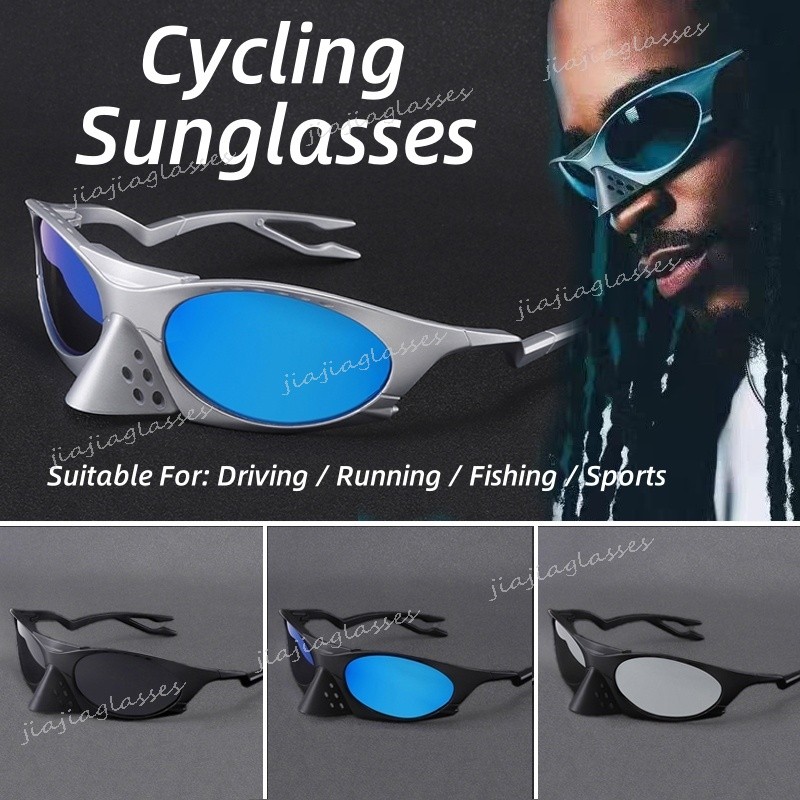 กีฬากลางแจ้งขี่จักรยานแว่นกันแดดสําหรับผู้ชายและผู้หญิง Cool Skeleton UV400 Shades จักรยานขี่แว่นตาขับรถ