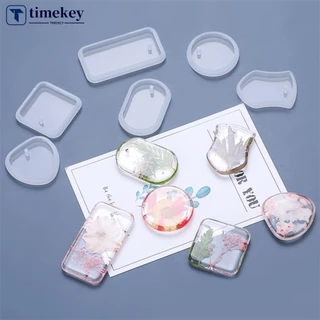 TME 6 ชิ้น/เซ็ต DIY พวงกุญแจอีพ็อกซี่ซิลิโคนแม่พิมพ์เรซิ่นแขวนจี้หัตถกรรม Moulds เครื่องประดับสร้อยคอจี้ Silica Mold