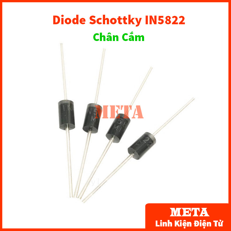 [ถุง 10 ชิ้น] 1N5822 - Schottky Diode IN5822 3A/40V DO-41 Pin - คุณภาพดี 5822 - Fast Diode