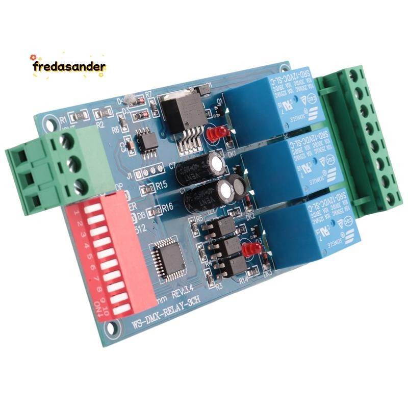 3CH 512 Relay OUTPUT, LED DMX512 Controller Board, LED DMX512 ถอดรหัส,ตัวควบคุมสวิตช์รีเลย์
