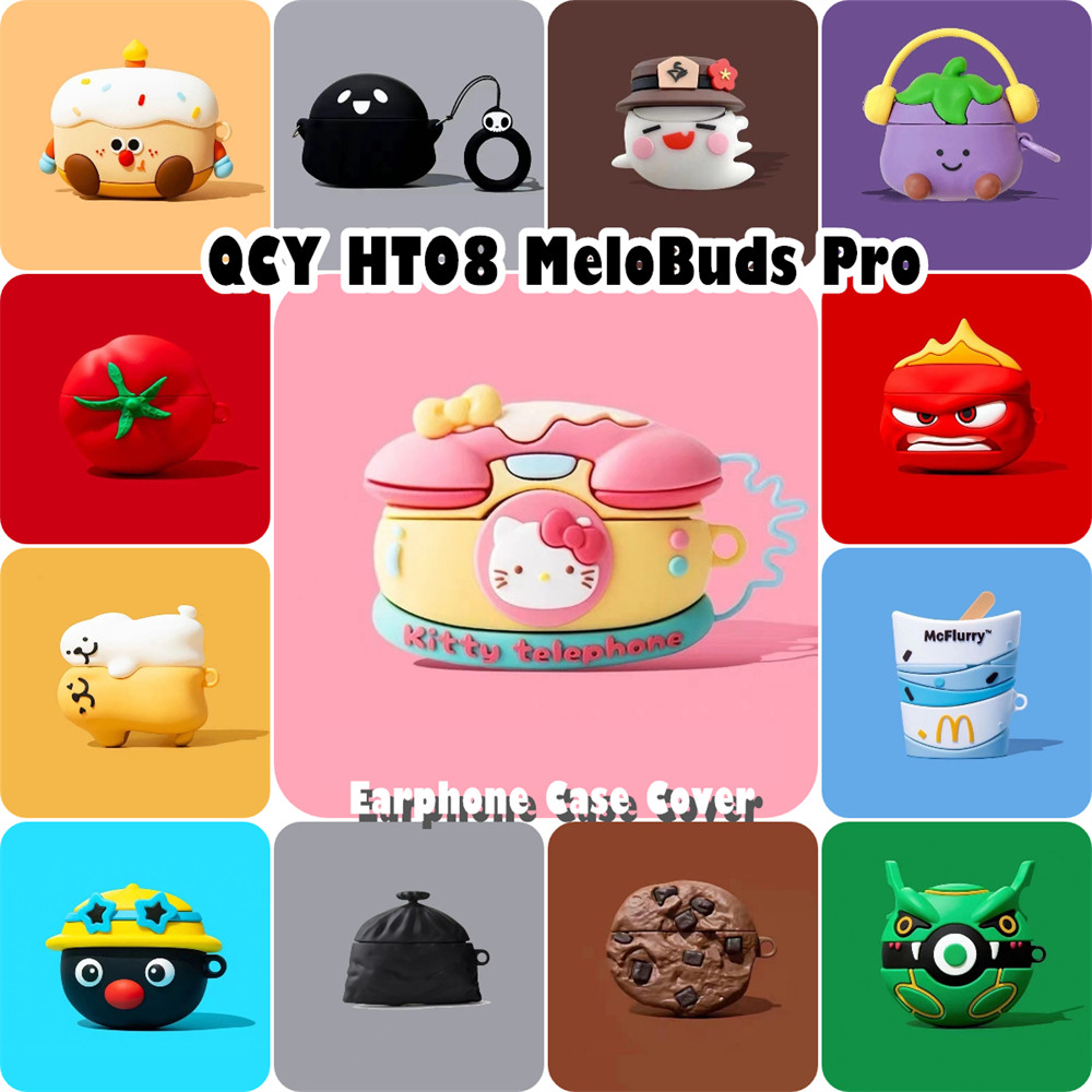 imamura สําหรับ QCY HT08 MeloBuds Pro Case Casing Soft Silicone Funny Cartoon Headphone Case NO.1