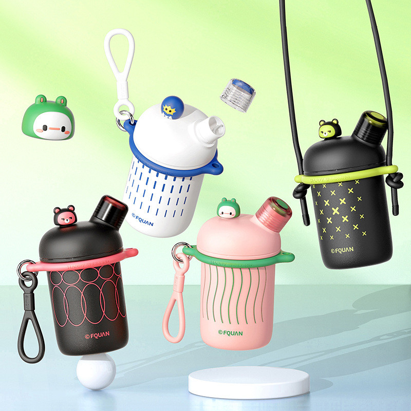 ขวดน้ำ FQUAN(18ออนซ์) แก้วดื่มคู่สุดเท่ แก้วการ์ตูนสร้างสรรค์ แก้วเก็บความเย็น แก้วพกพา แก้วเดินทางแ