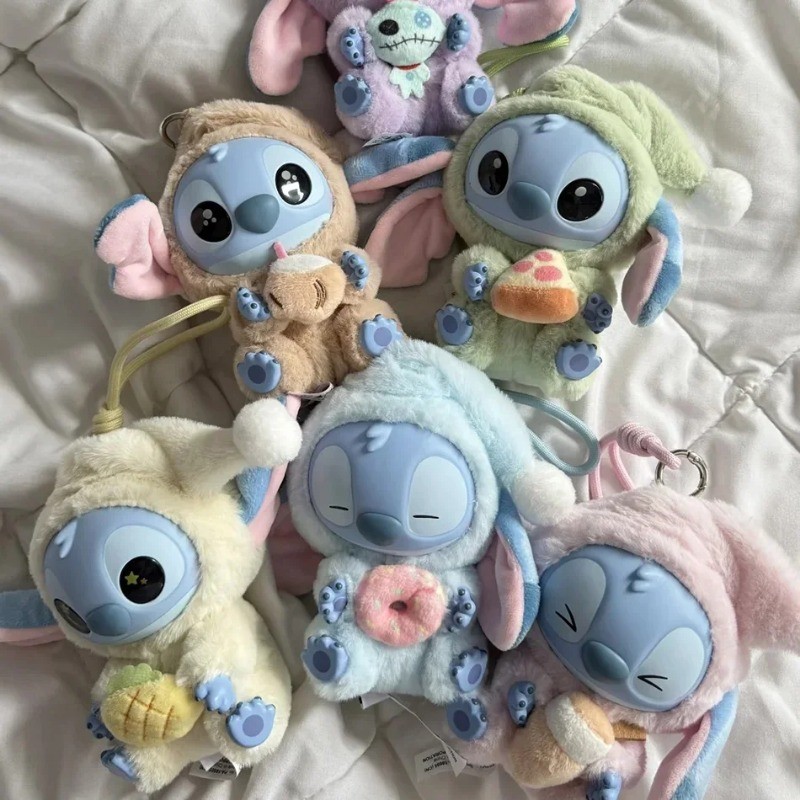 การ์ตูนอะนิเมะ New Stitch Eat Something Before Sleep Series ตุ๊กตาตุ๊กตาจี้ตุ๊กตาน่ารักเครื่องประดับ Surprise ของเล่นของขวัญ