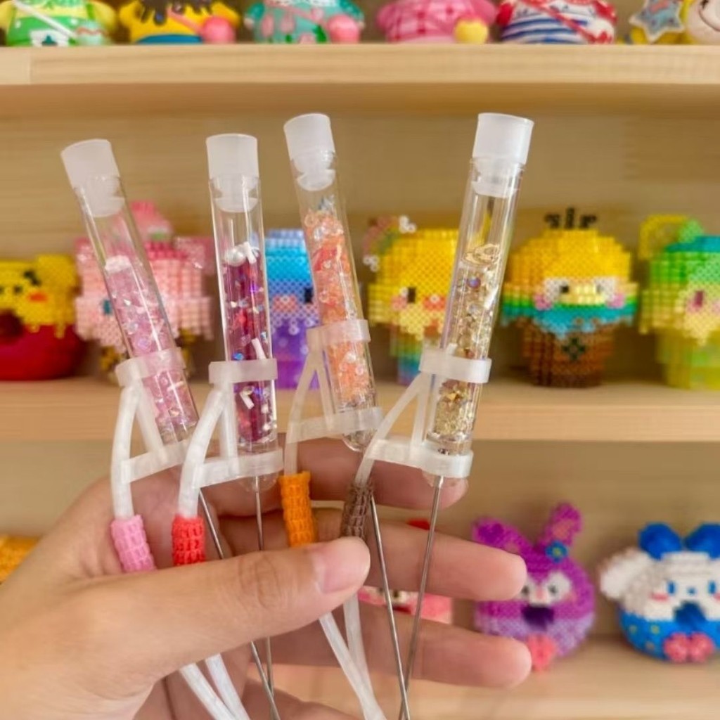 Uken Bean เข็ม Creative DIY พัฟครูถั่วเข็มปากกาพลั่วแมวชุดโปร่งใส Yuken Pinduo เบเกอรี่ DIY พัฟครูถั