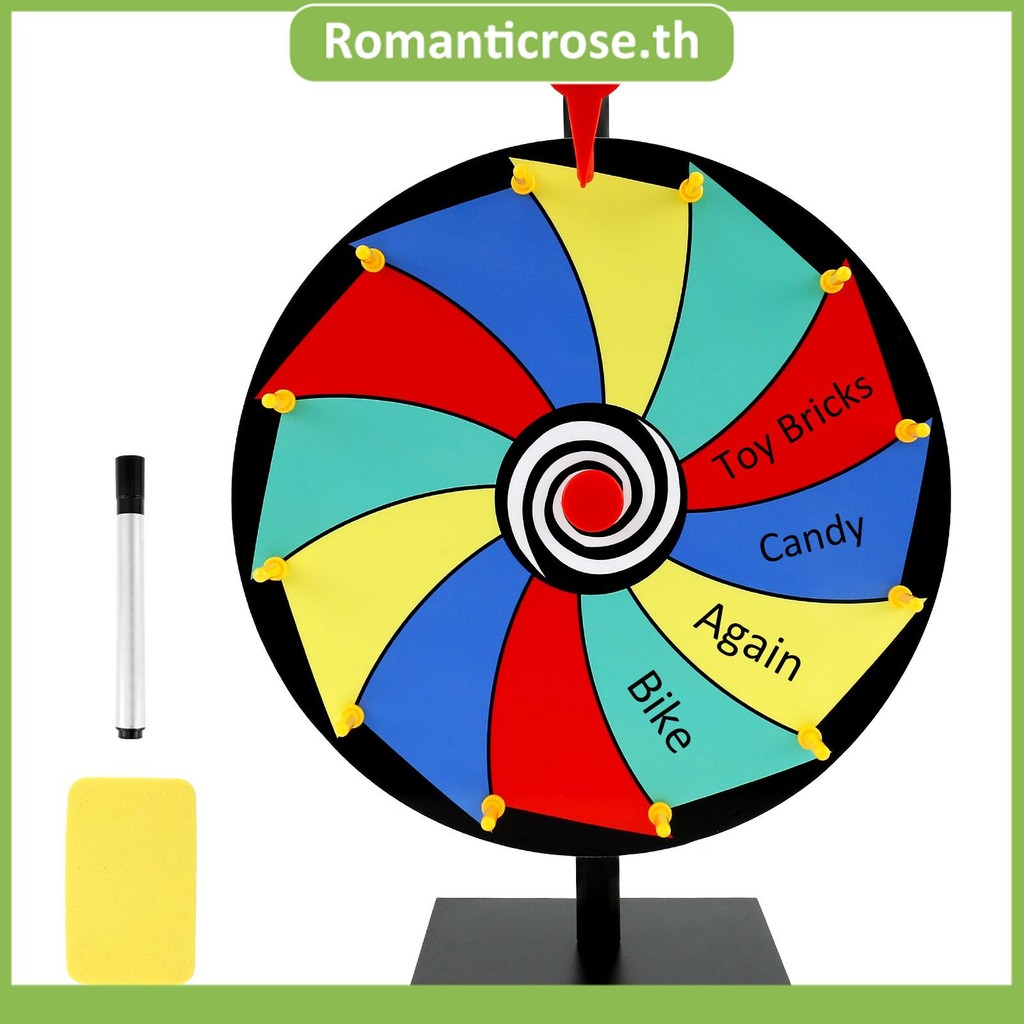 12สล็อตรางวัลล้อนํามาใช้ใหม่ปั่นล้อที่มีสก์ท็อปยืนอเนกประสงค์ฟอร์จูนปั่นสําหรับหมั้นบ้านงานปาร์ตี้ ร