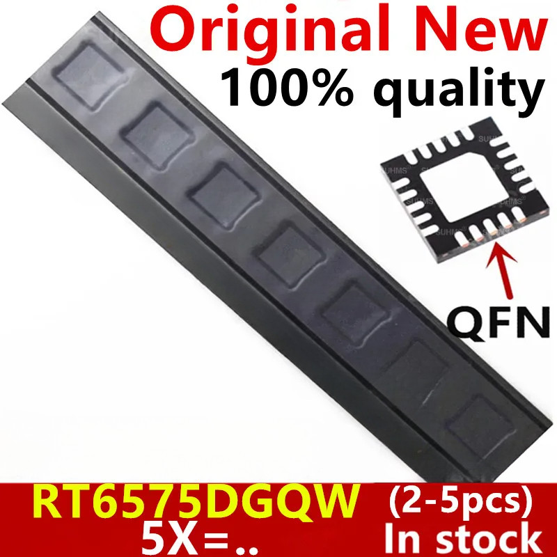 (2-5ชิ้น) 100% ใหม่ RT6575DGQW RT6575D 5X=1E 5X=.. ชิปเซ็ต QFN-20