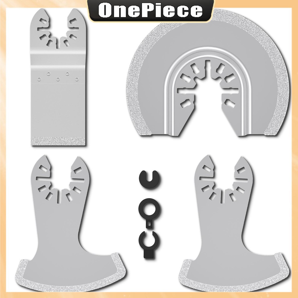 4 ชิ้นเพชรสั่นชุดเครื่องมือใบมีดมืออาชีพเพชร Multitool ใบมีดชุดสําหรับซีเมนต์กรวด
