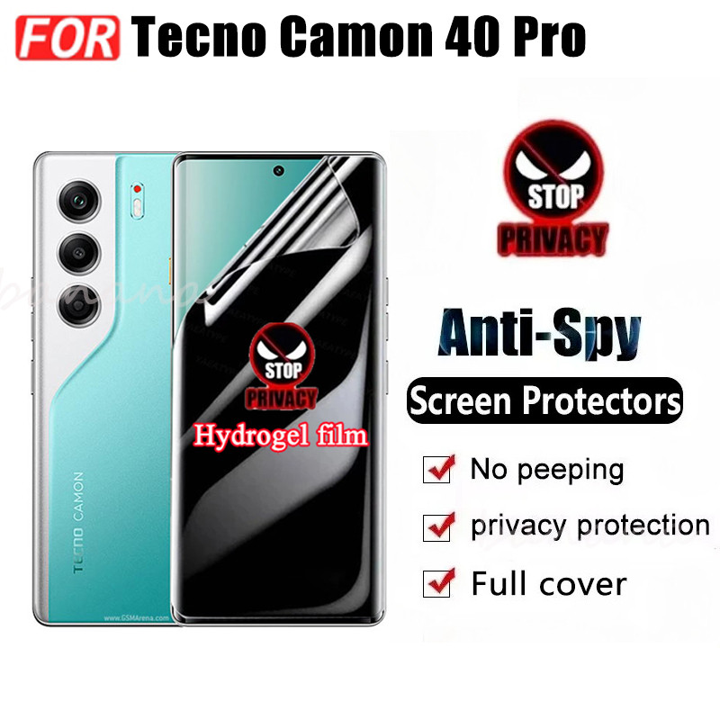2 ชิ้น Tecno Camon 40 กระจกนิรภัยสําหรับ Tecno Camon 30 30 Pro Camon 20 Pro ความเป็นส่วนตัวป้องกันหน