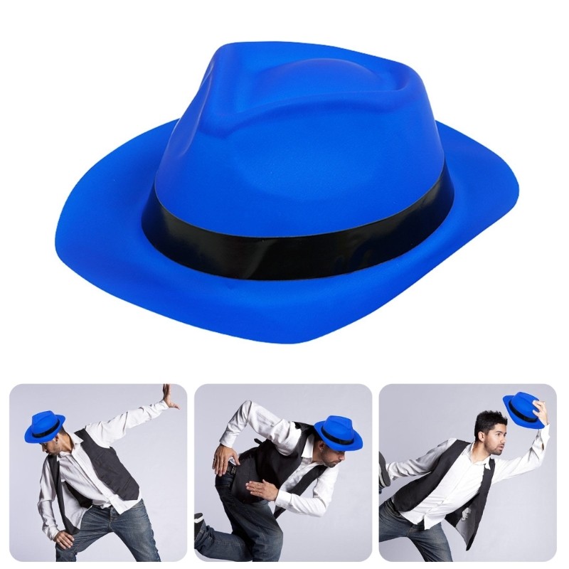 SUIT Rodeos Homburg Hat Bright Color Cowboy Hat for Stage Hat Wide Brimed