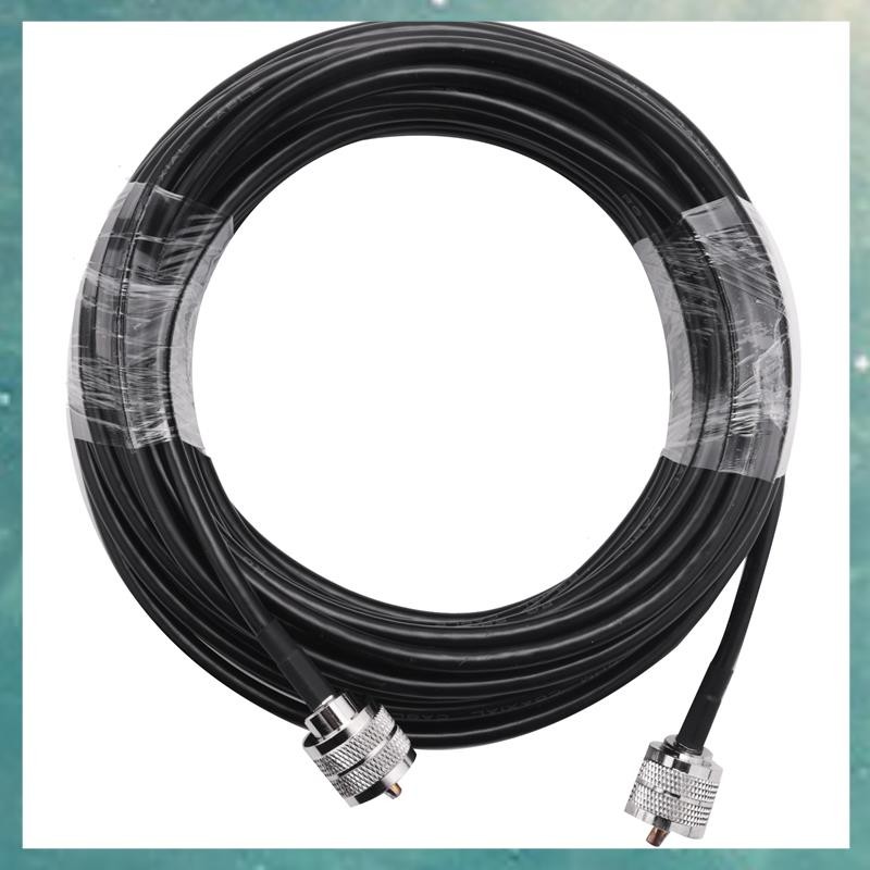[QBW] 15M UHF Coaxial Cable RG58 Coax Cable PL259 Cable 50 Ohms CB เสาอากาศวิทยุสาย UHF Male to UHF 