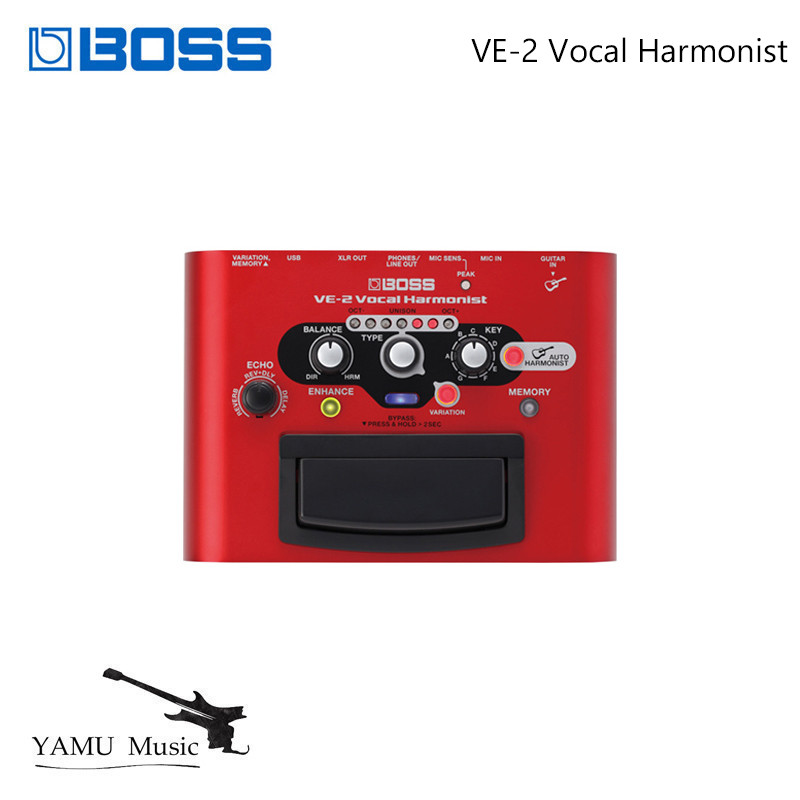 Boss VE-2 Vocal Harmonist Effects โปรเซสเซอร์ Stompbox Professional กีตาร์กีตาร์ไฟฟ้าเบสอะคูสติกกีตา