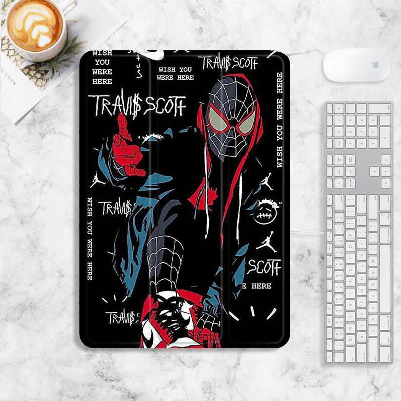 เคส Spider-Man iPad air4/5/6 10.2 gen7/8/9 mini4/5/6/7 Marvel case iPad 2022 pro11 pro12.9 pro13 2024 gen10 cover