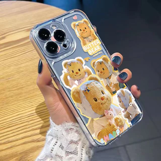 TPU Case For iPhone 15 17 16 11 13 12 14 Pro Max Air 7 8 Plus X XR XS Max SE 16promax Butter Bear เคสโทรศัพท์มือถือ