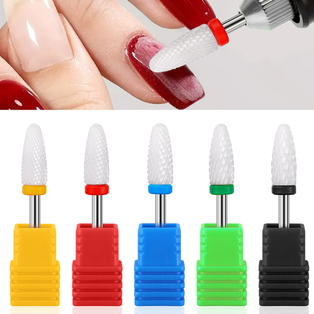 2026 ใหม่สีขาวเซรามิคหัวขัดหนังกําพร้า Softener ขัดขัดเล็บ/เครื่องมือทําเล็บเท้า