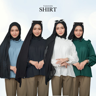 เสื้อสม็อคอก แต่งระบายคอและไหล่ งานแขนจั๊มดีเทลน่ารักสวมใส่แ…