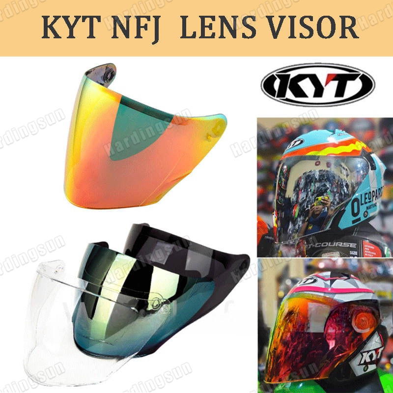 Kyt Visor เลนส์ Fit สําหรับ KYT NFJ หมวกกันน็อค Visor เลนส์หมวกกันน็อคครึ่งหน้าเลนส์ Visor