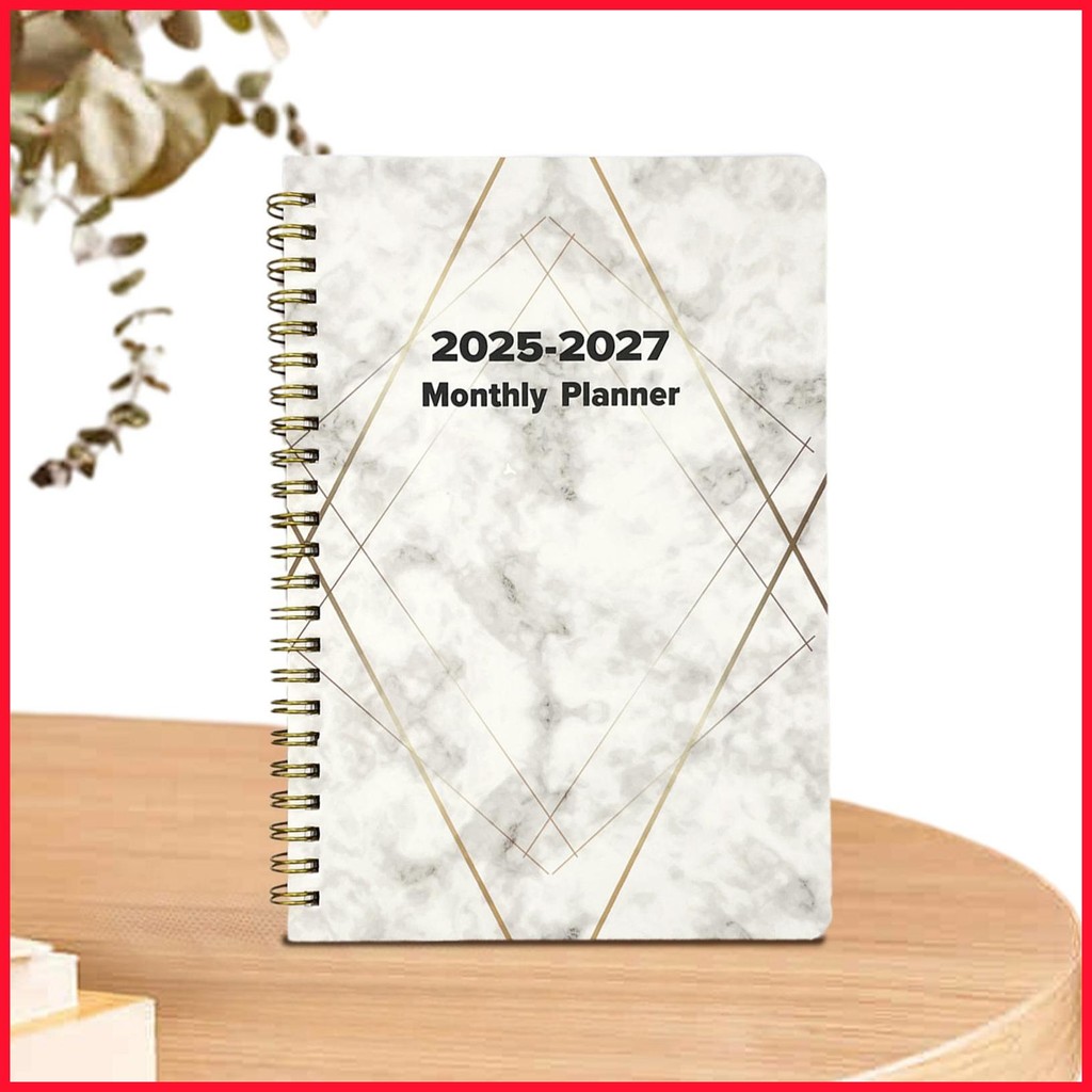 2025-2027 รายเดือน Planner 2025 ปฏิทิน Planner เกลียวรายเดือน Planner รายสัปดาห์ Life Planner สําหรั
