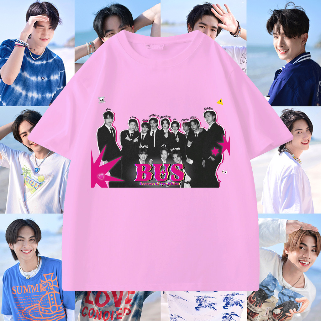 วงบอยแบนด์ไทย BUS เสื้อยืดคอกลมพิมพ์ลาย 5 สี