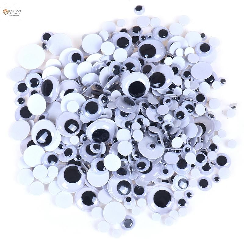 Cod ตาผสมแบบมีกาวในตัวสําหรับของเล่นตุ๊กตา googly wiggly eyes อุปกรณ์ diy ใหม่