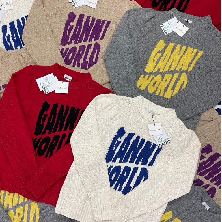 Buny VALEN GANNI WORLD WOOL SWEATER  🧣❄️🧸 เสื้อสเวสเตอร์ไหมพรม ผ้าทอเนื้อแน่น ผ้าดีมากหนานุ่ม